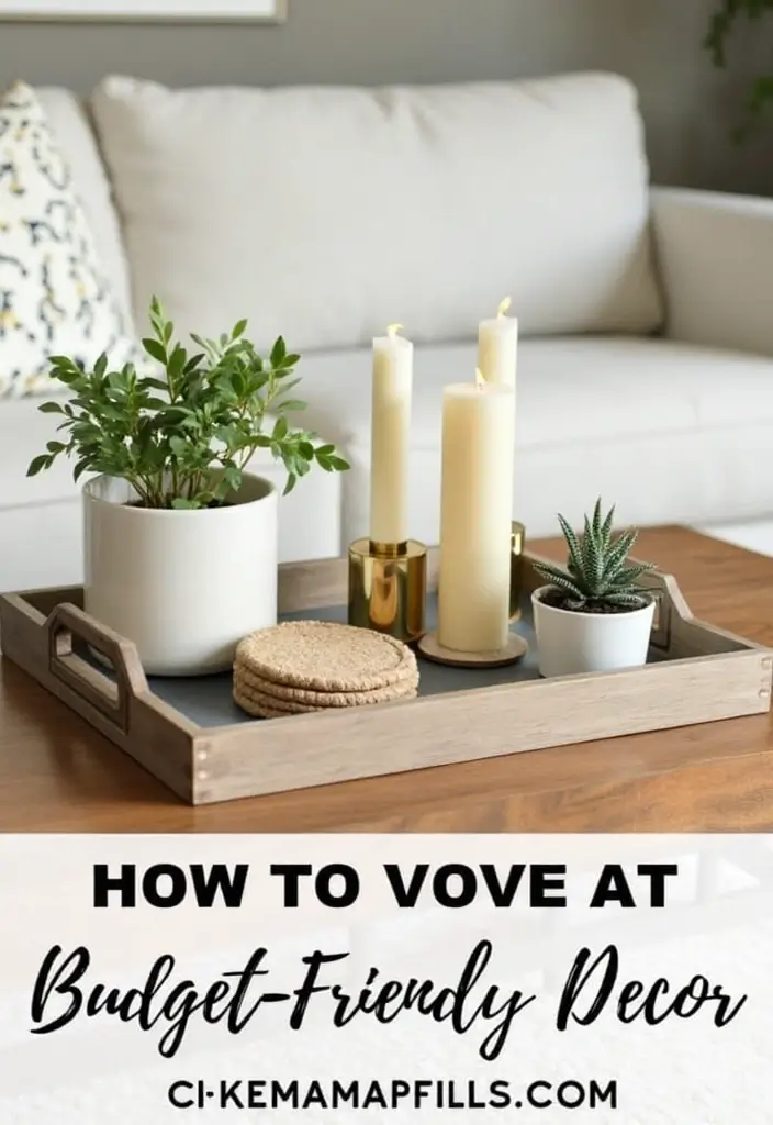 28 Home Decor Ideas Living Room on a Budget That Look Expensive - 13. Decorative Trays