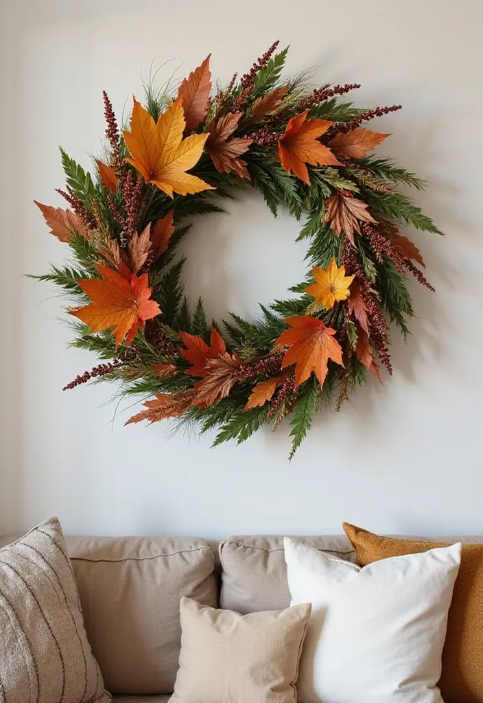 28 Home Decor Ideas Living Room on a Budget That Look Expensive - 25. Seasonal Wreaths
