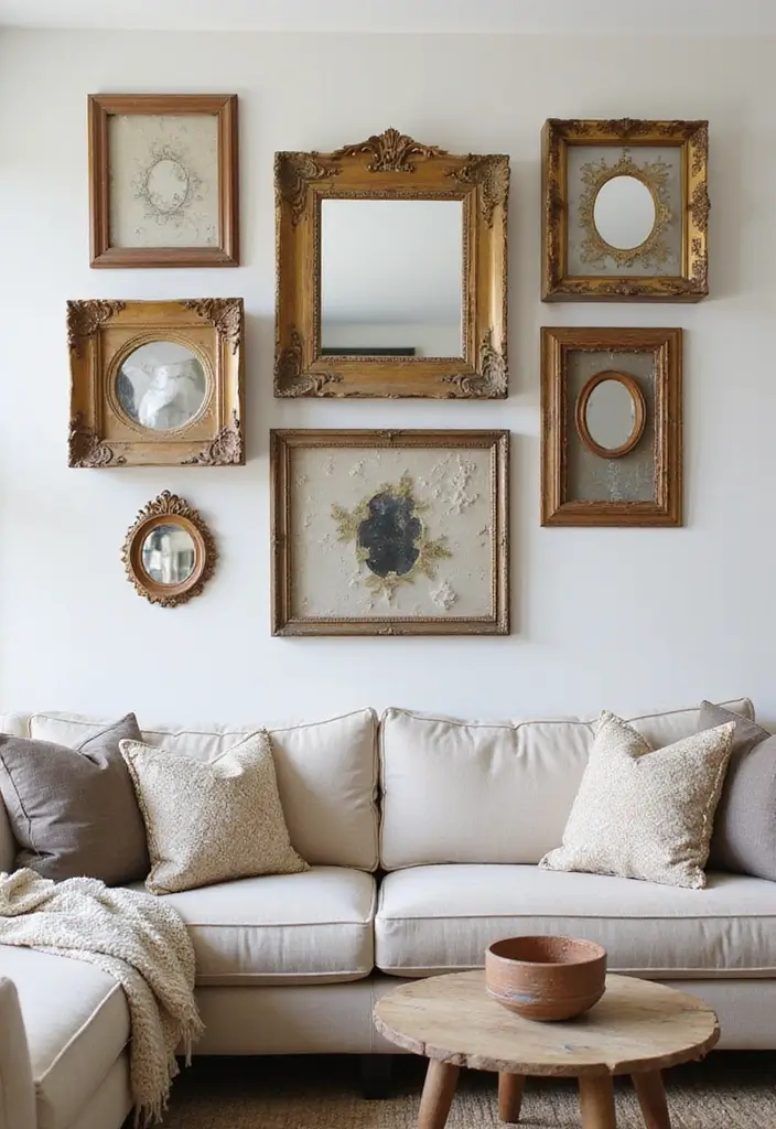 28 Home Decor Ideas Living Room on a Budget That Look Expensive - 27. Reimagined Old Picture Frames