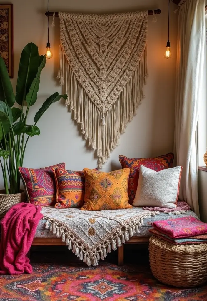 30 70s Home Decor Inspirations Making a Comeback - 4. Bohemian Textiles
