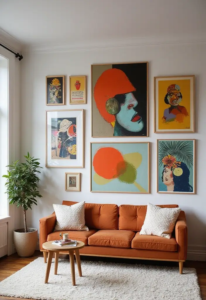 30 70s Home Decor Inspirations Making a Comeback - 5. Retro Wall Art