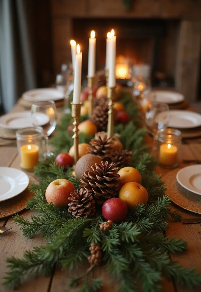 30 Christmas Decor Ideas for the Home Full of Holiday Magic - 2. Natural Centerpieces