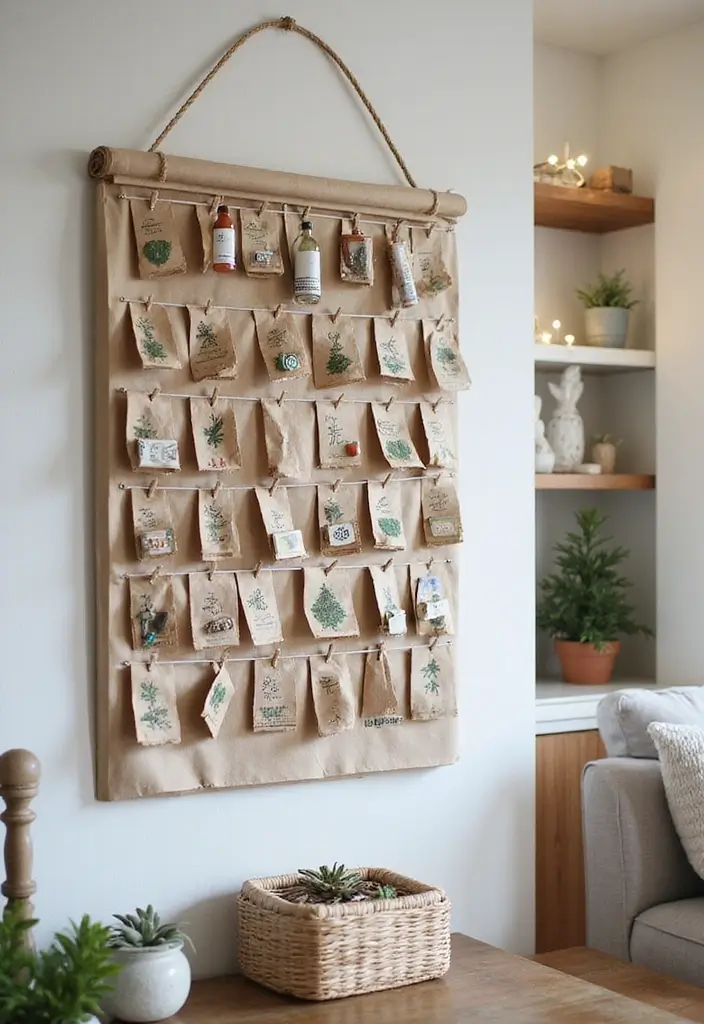30 Christmas Decor Ideas for the Home Full of Holiday Magic - 3. DIY Advent Calendar