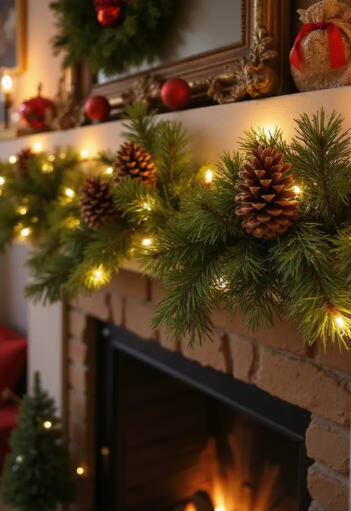 30 Christmas Decor Ideas for the Home Full of Holiday Magic - 8. Pinecone Garland