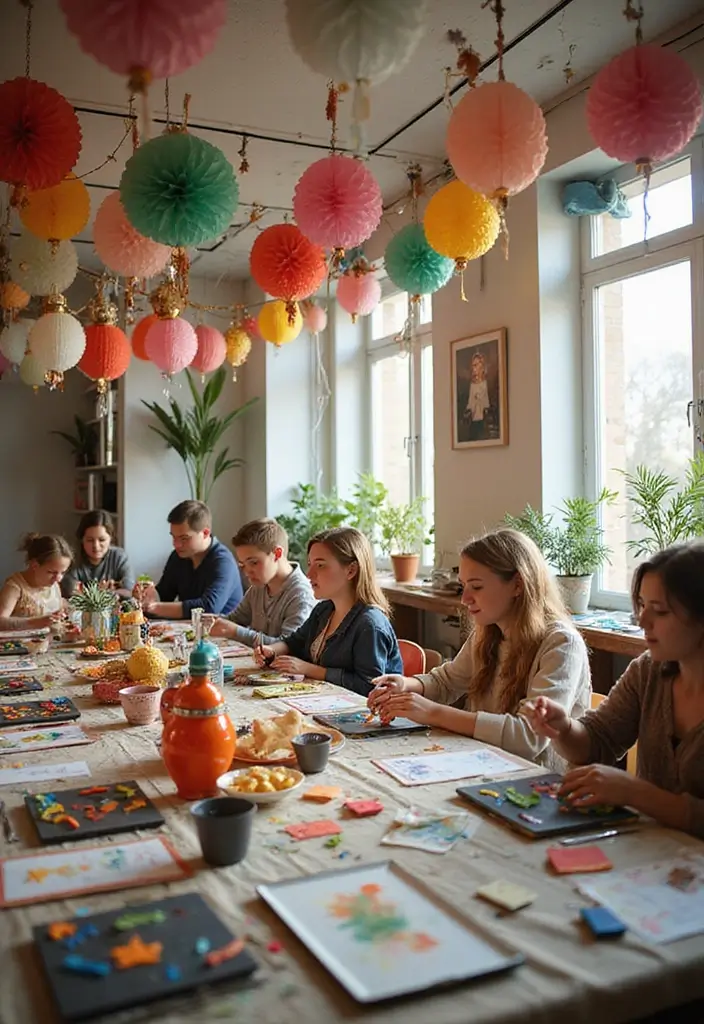 30 Classy Home Birthday Party Ideas for Adults Decor - 22. Artistic Flair