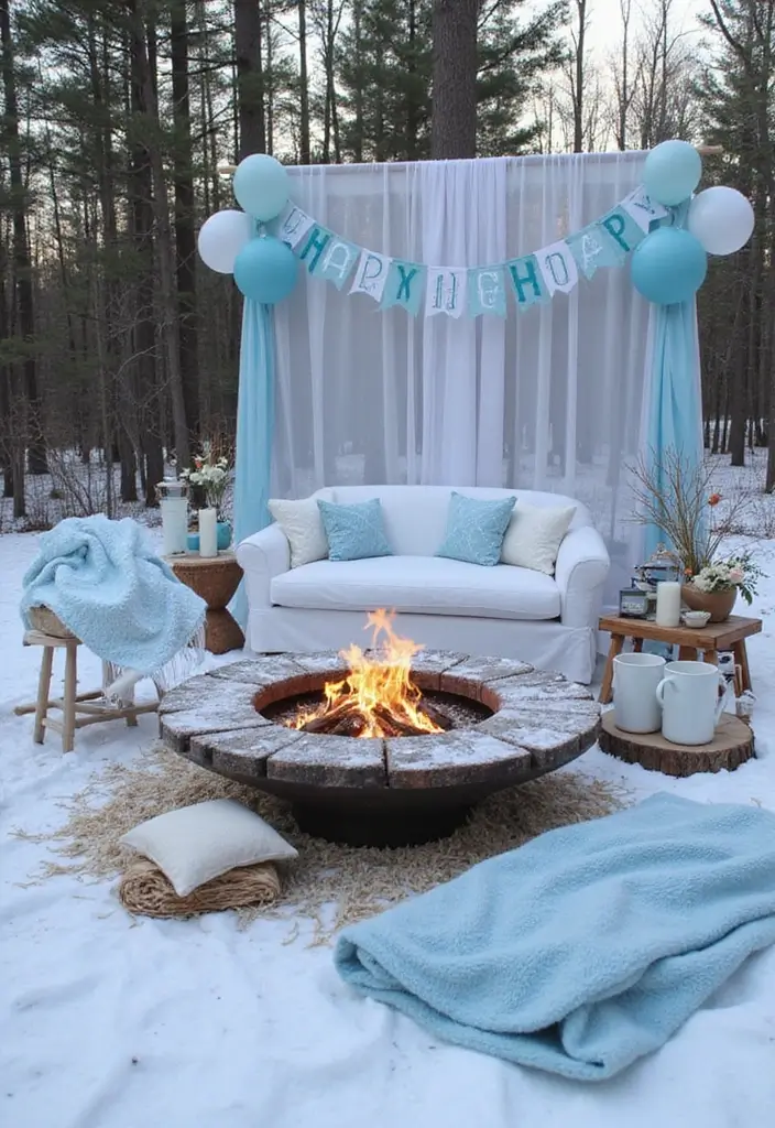 30 Classy Home Birthday Party Ideas for Adults Decor - 26. Cozy Winter Wonderland