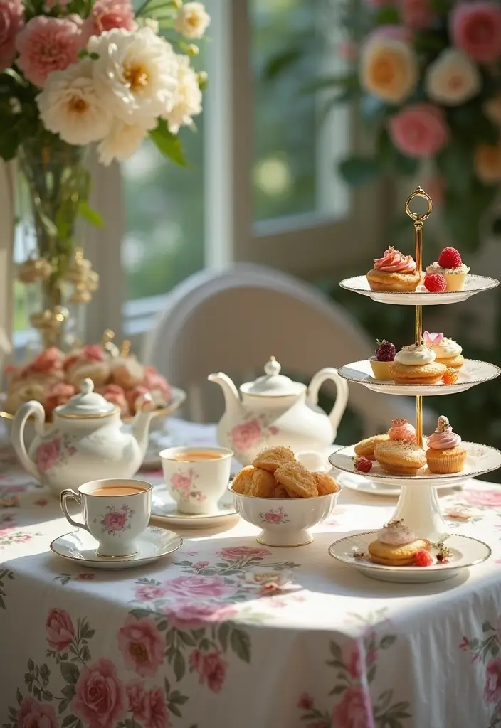 30 Classy Home Birthday Party Ideas for Adults Decor - 7. Vintage Tea Party