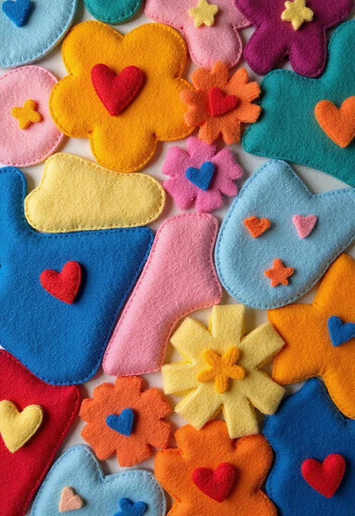 30 DIY Crafts for Home Decor Wall Art to Brighten Any Room - 12. Felt Wall Art