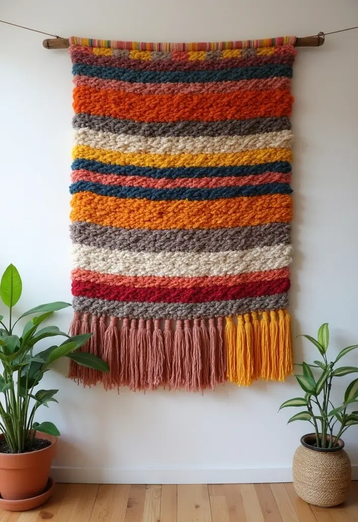 30 DIY Crafts for Home Decor Wall Art to Brighten Any Room - 22. DIY Woven Wall Tapestry