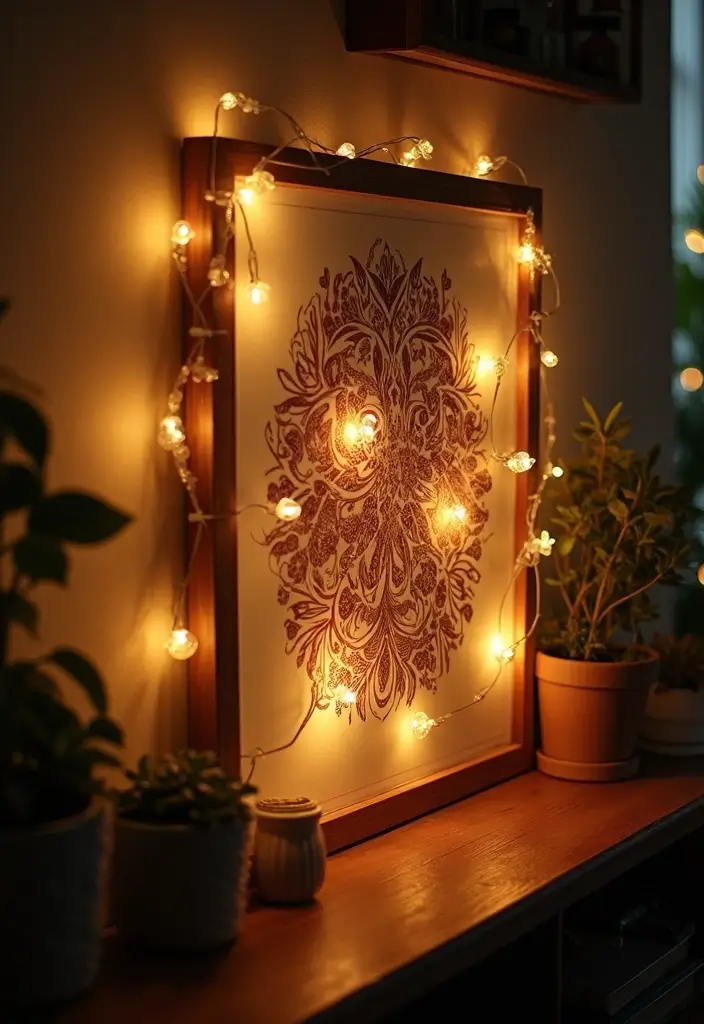 30 DIY Crafts for Home Decor Wall Art to Brighten Any Room - 29. Light-Up Wall Art