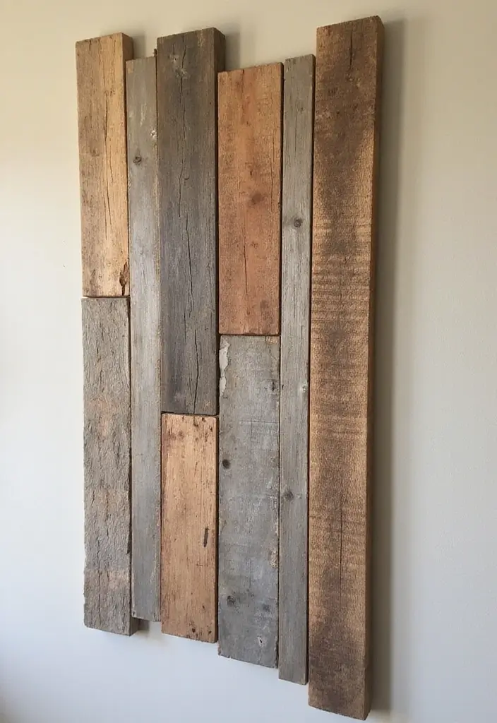 30 DIY Crafts for Home Decor Wall Art to Brighten Any Room - 3. Reclaimed Wood Art