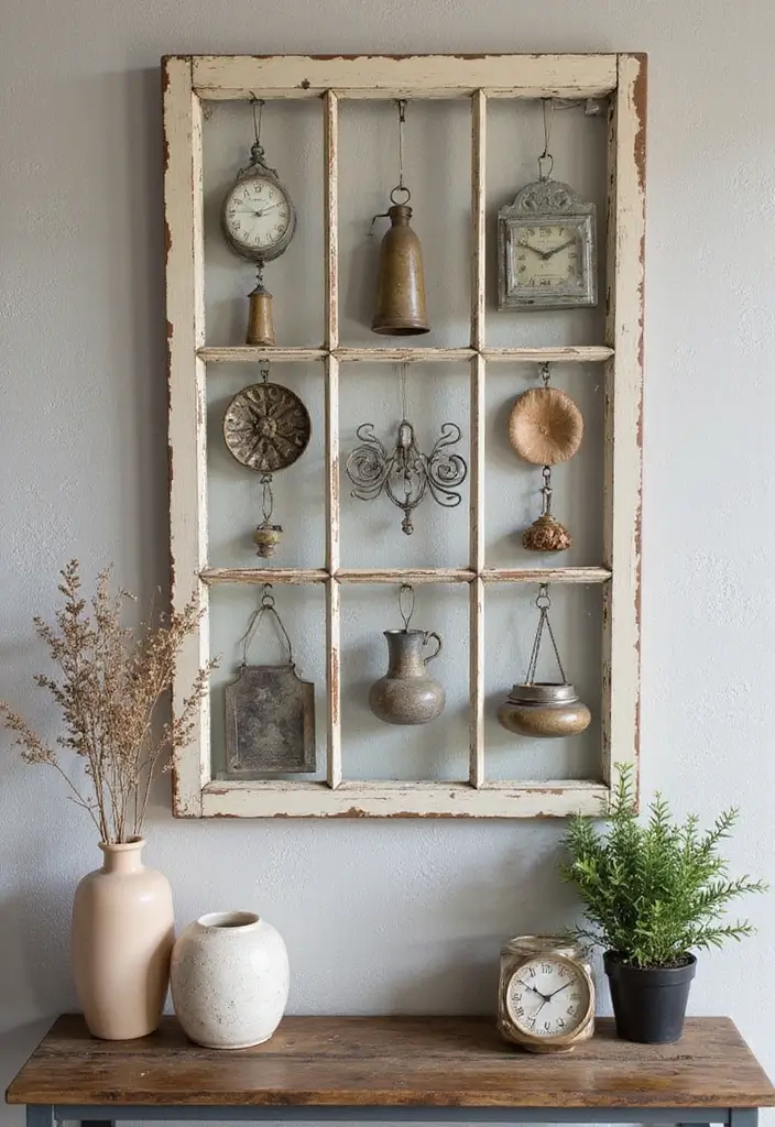 30 DIY Crafts for Home Decor Wall Art to Brighten Any Room - 30. Recycled Window Frame Art