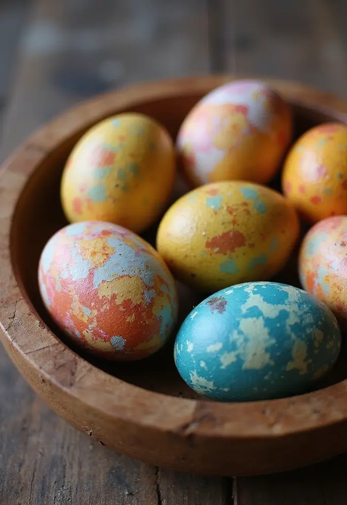 30 Easter Decor Ideas for the Home That Are Fresh and Cheerful - 1. Natural Dyed Easter Eggs