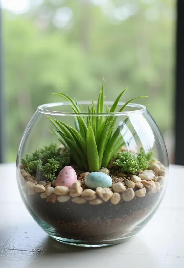 30 Easter Decor Ideas for the Home That Are Fresh and Cheerful - 12. DIY Terrariums