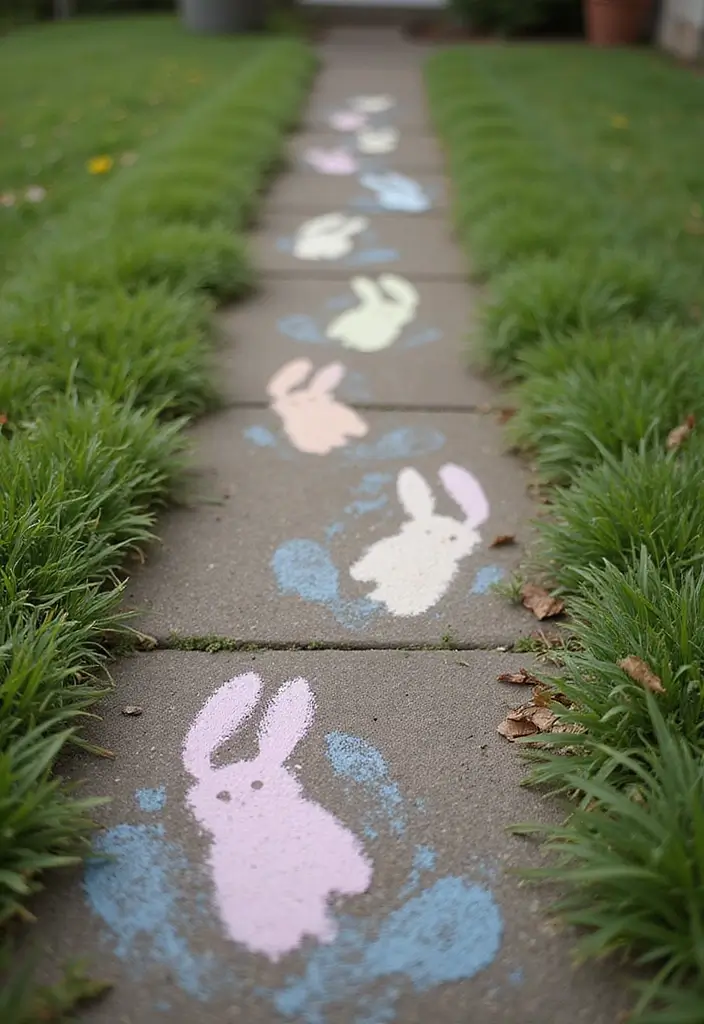 30 Easter Decor Ideas for the Home That Are Fresh and Cheerful - 18. Bunny Footprints Trail