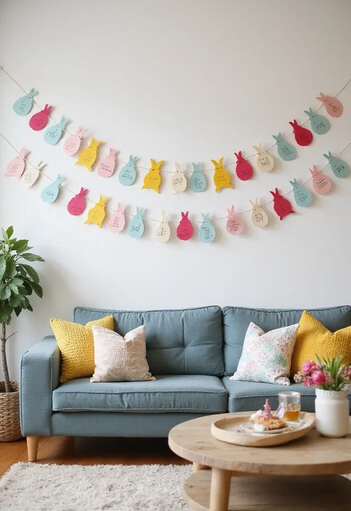 30 Easter Decor Ideas for the Home That Are Fresh and Cheerful - 6. DIY Easter Banners