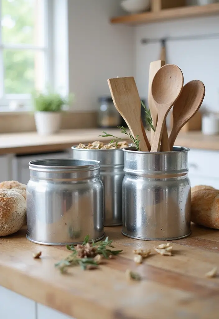 30 Easy DIY Crafts for Home Decor That Anyone Can Make - 12. Upcycled Tins for Kitchen Storage