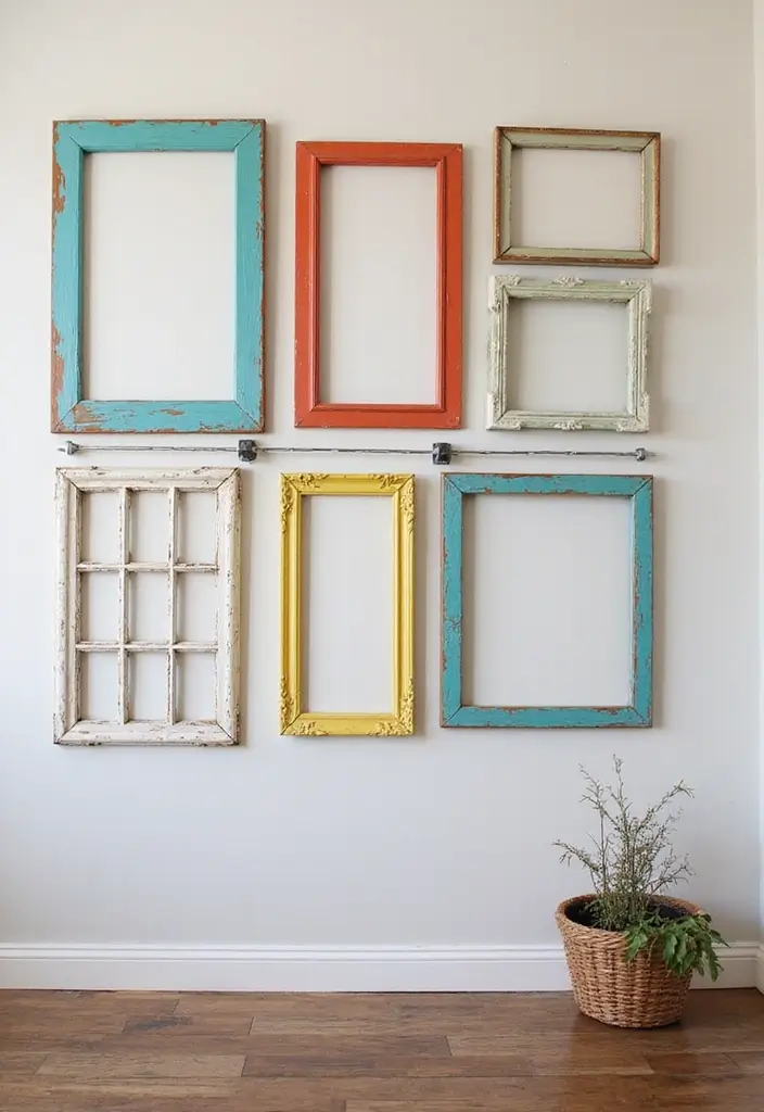 30 Easy DIY Crafts for Home Decor That Anyone Can Make - 14. Upcycled Window Frames