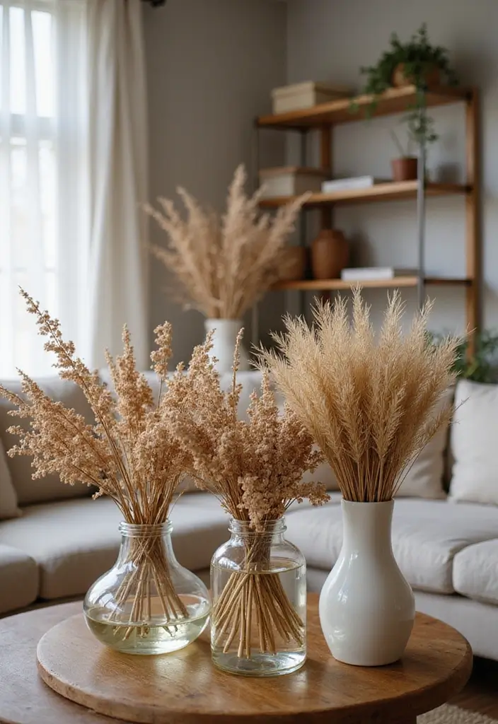 30 Easy DIY Crafts for Home Decor That Anyone Can Make - 16. Dried Flower Arrangements