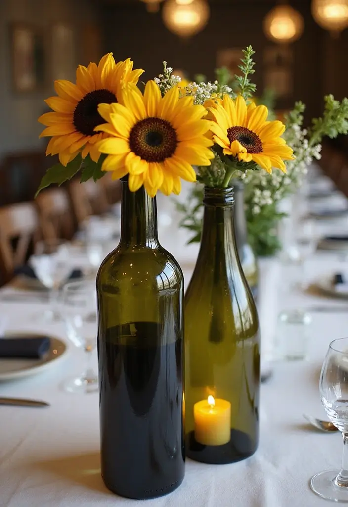 30 Easy DIY Crafts for Home Decor That Anyone Can Make - 18. Upcycled Wine Bottle Vases