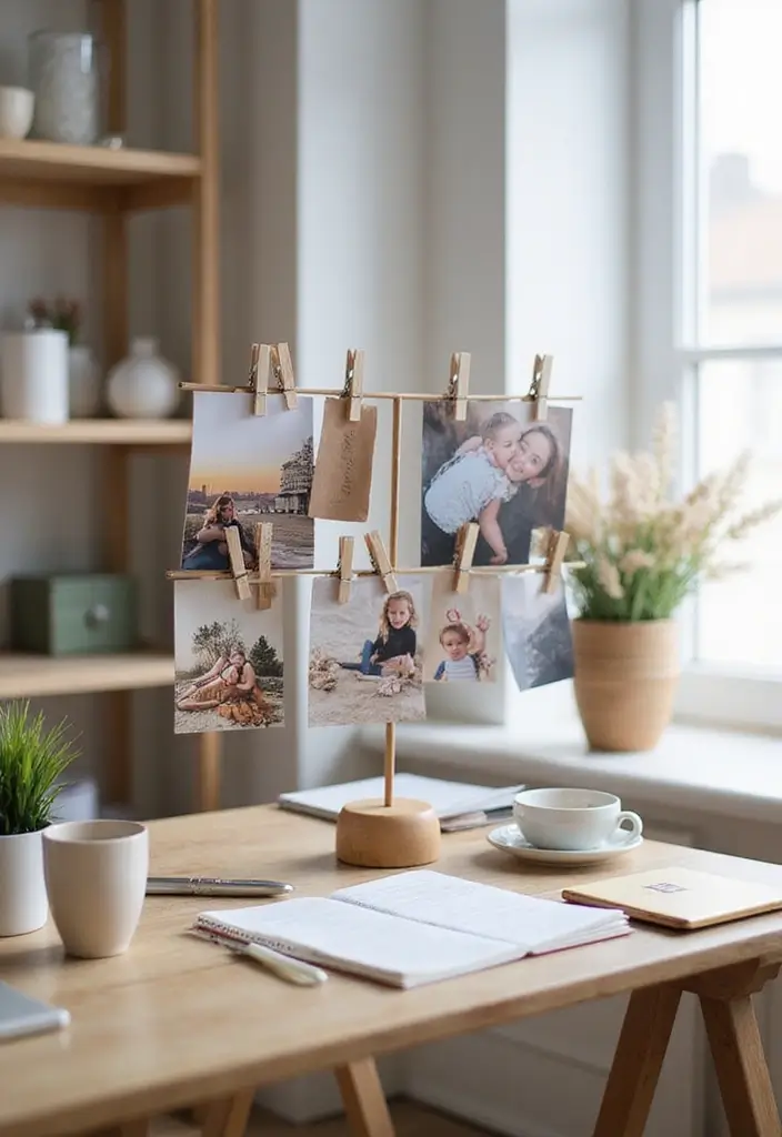 30 Easy DIY Crafts for Home Decor That Anyone Can Make - 19. Charming Clothespin Photo Holders