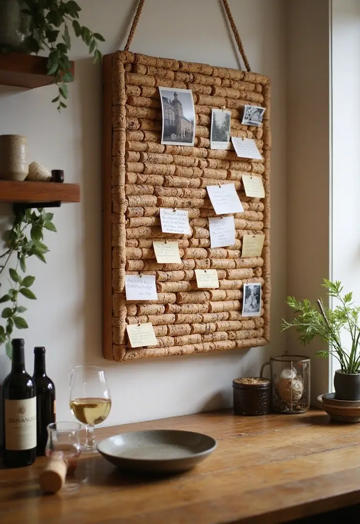 30 Easy DIY Crafts for Home Decor That Anyone Can Make - 26. Decorative Wine Cork Board