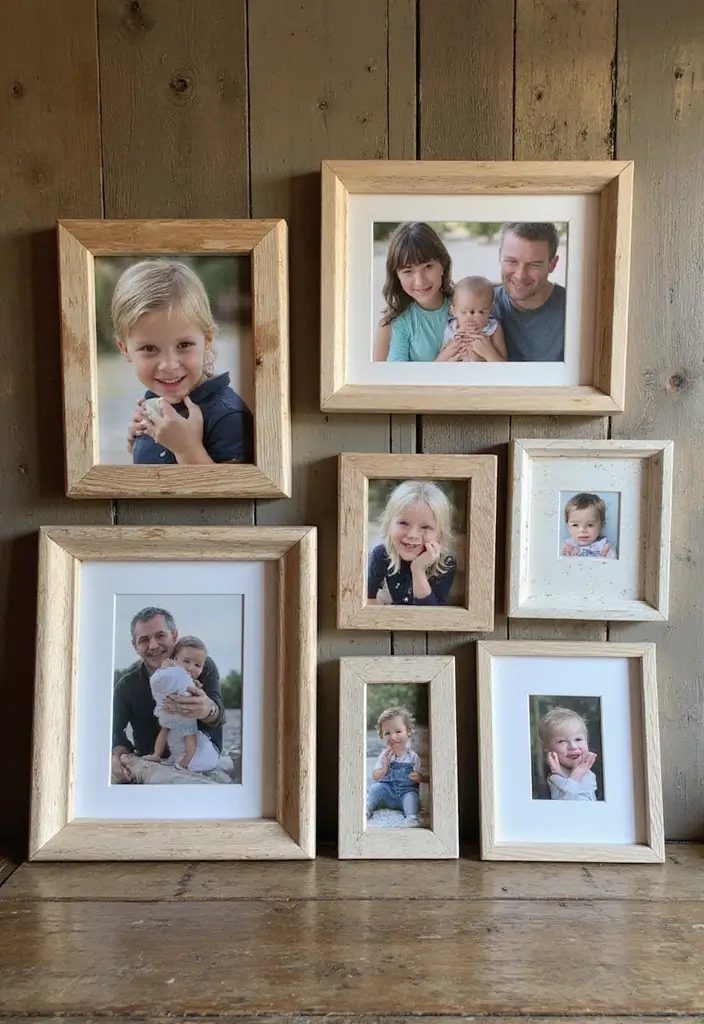 30 Easy DIY Crafts for Home Decor That Anyone Can Make - 4. Reclaimed Wood Picture Frames
