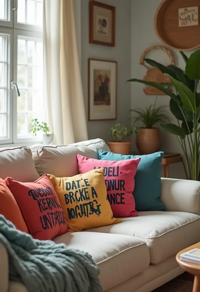 30 Easy DIY Crafts for Home Decor That Anyone Can Make - 6. T-shirt Pillows