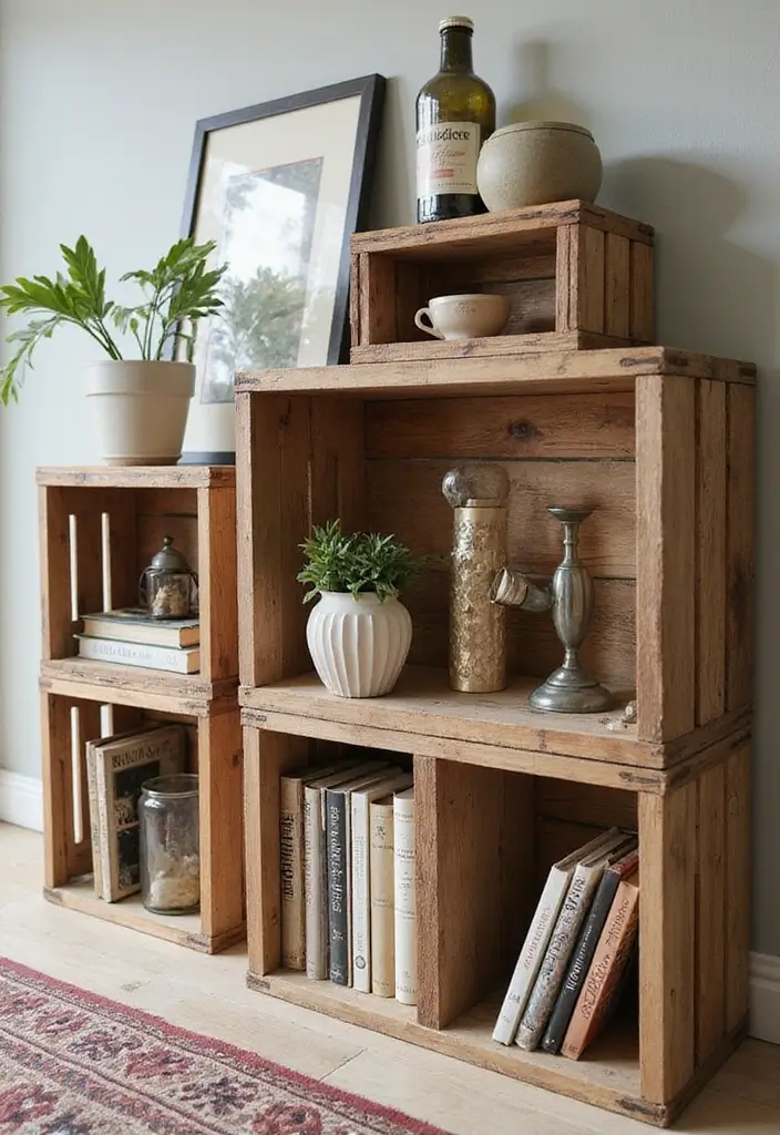 30 Easy DIY Crafts for Home Decor That Anyone Can Make - 9. Wooden Crate Storage
