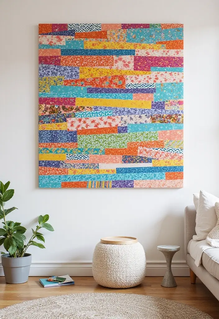 30 Easy DIY Home Decor Cheap Homemade Wall Art Craft Ideas You’ll Love - 14. Washi Tape Wall Art