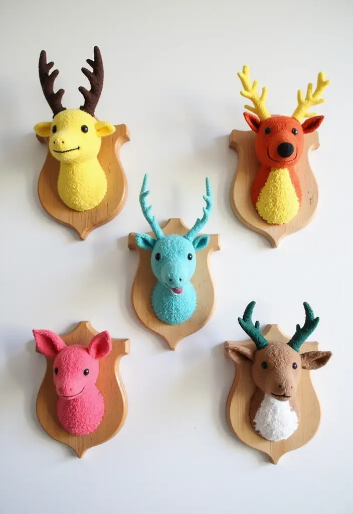 30 Easy DIY Home Decor Cheap Homemade Wall Art Craft Ideas You’ll Love - 27. DIY Faux Taxidermy