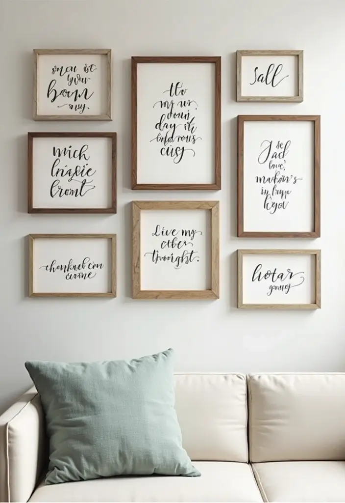 30 Easy DIY Home Decor Cheap Homemade Wall Art Craft Ideas You’ll Love - 6. Frame Your Favorite Quotes