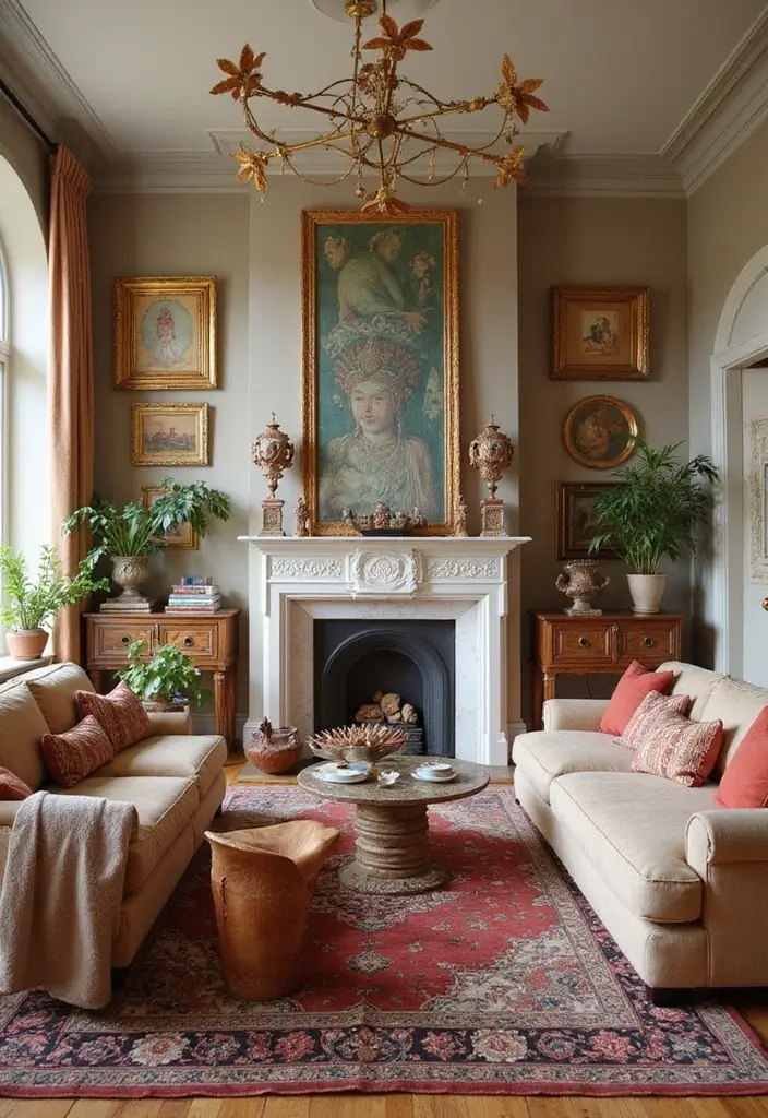 30 Ethnic Home Decor Indian Living Rooms That Tell a Story - 13. Cultural Accents and Artifacts