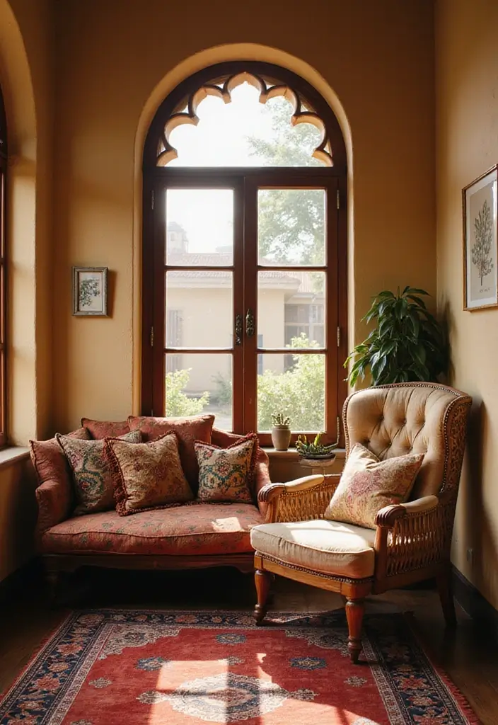 30 Ethnic Home Decor Indian Living Rooms That Tell a Story - 14. Cozy Nooks for Relaxation