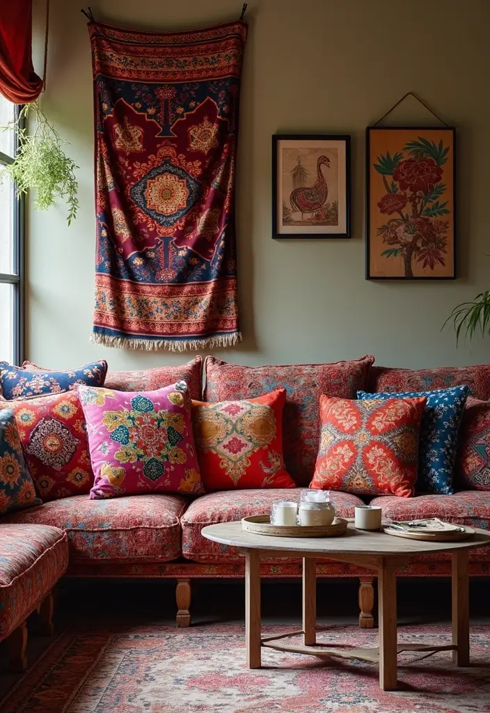 30 Ethnic Home Decor Indian Living Rooms That Tell a Story - 3. Pops of Color with Traditional Textiles