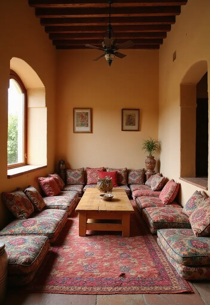 30 Ethnic Home Decor Indian Living Rooms That Tell a Story - 9. Traditional Seating Arrangements