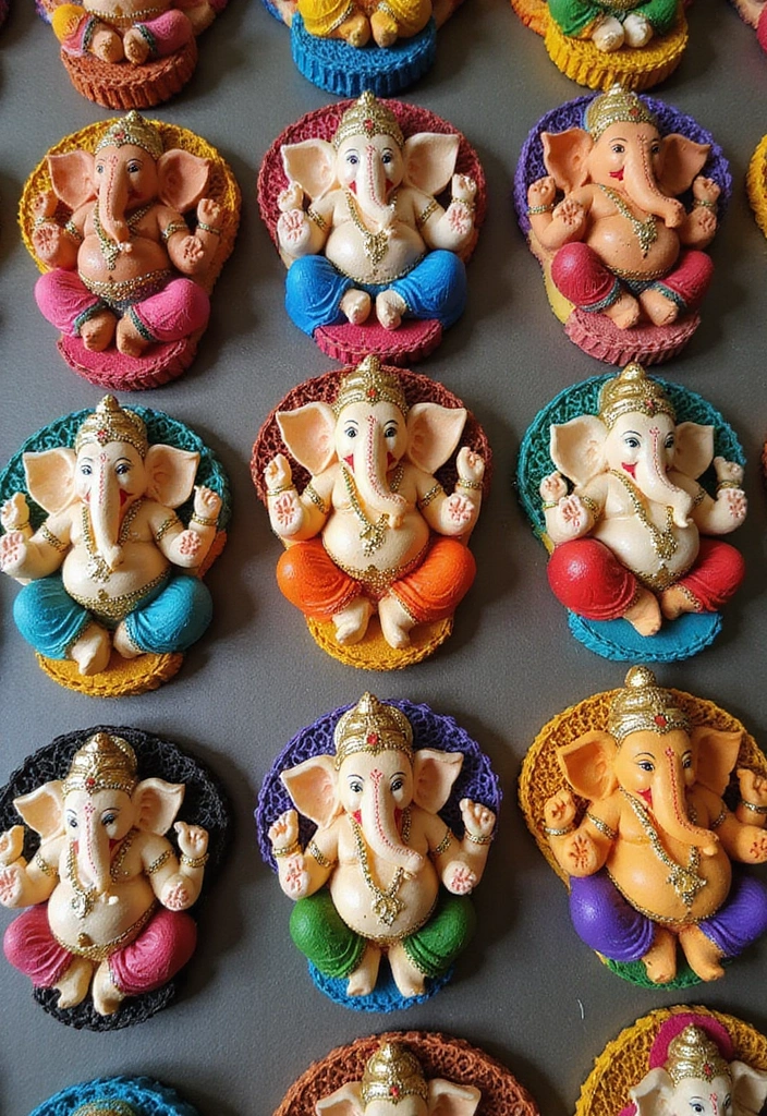30 Ganesh Decoration Ideas Home Decor DIY for Festive Homes - 18. Handcrafted Ganesh Wall Hangings