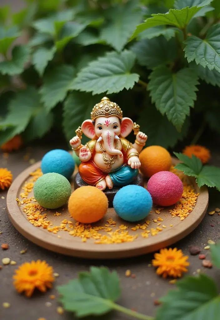 30 Ganesh Decoration Ideas Home Decor DIY for Festive Homes - 20. Eco-Friendly Seed Bombs