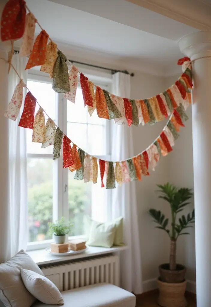 30 Home Decor DIY Ideas Creative Crafts for Every Room - 17. Fabric Scrap Garlands