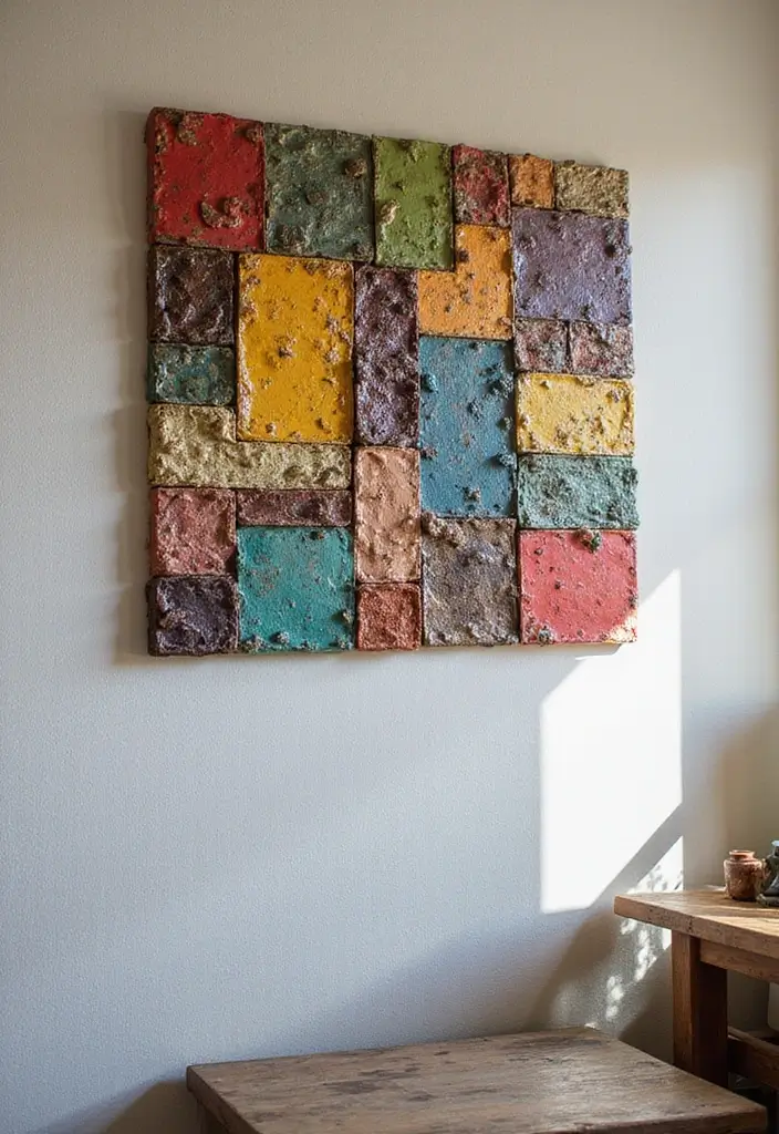 30 Home Decor DIY Ideas Creative Crafts for Every Room - 18. Recycled Material Wall Art