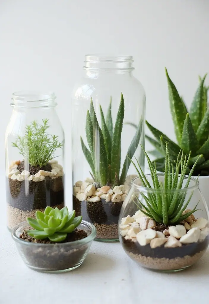 30 Home Decor DIY Ideas Creative Crafts for Every Room - 6. DIY Terrariums