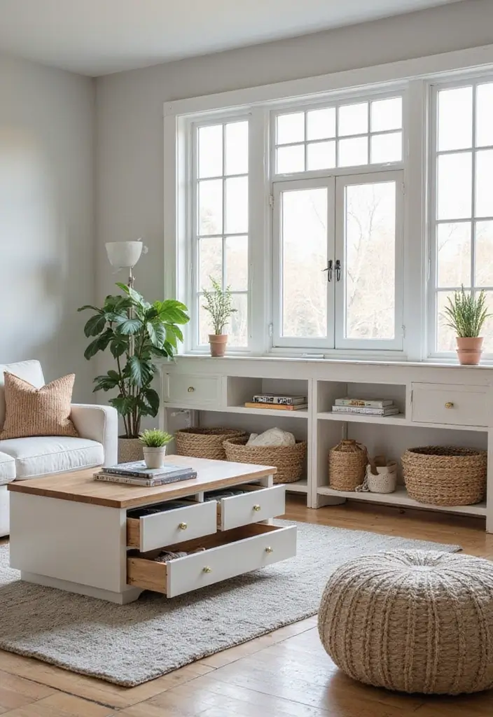 30 Home Decor Ideas Living Room Modern Interior Design You Must See - 15. Smart Storage Solutions