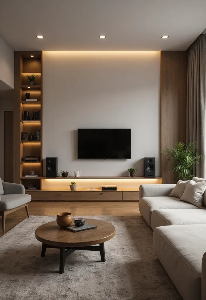 30 Home Decor Ideas Living Room Modern Interior Design You Must See - 9. Smart Technology Integration