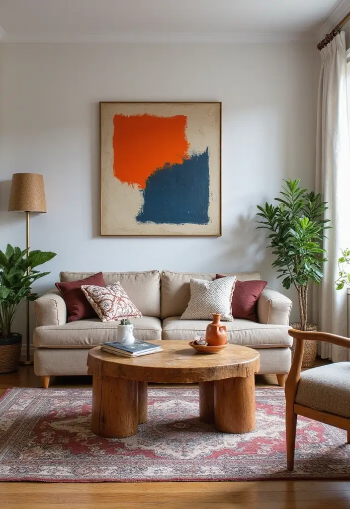 30 Home Decor Ideas Living Room Small Space Tricks That Work - 15. Statement Art Pieces