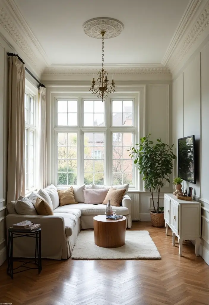 30 Home Decor Ideas Living Room Small Space Tricks That Work - 21. Use Architectural Details