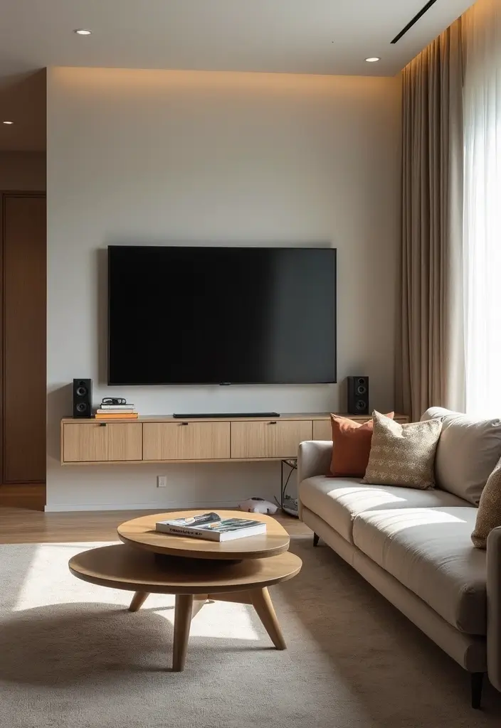 30 Home Decor Ideas Living Room Small Space Tricks That Work - 24. Incorporate Technology Smartly