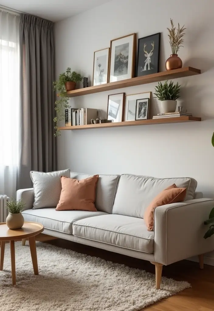 30 Home Decor Ideas Living Room Small Space Tricks That Work - 28. Overhead Storage