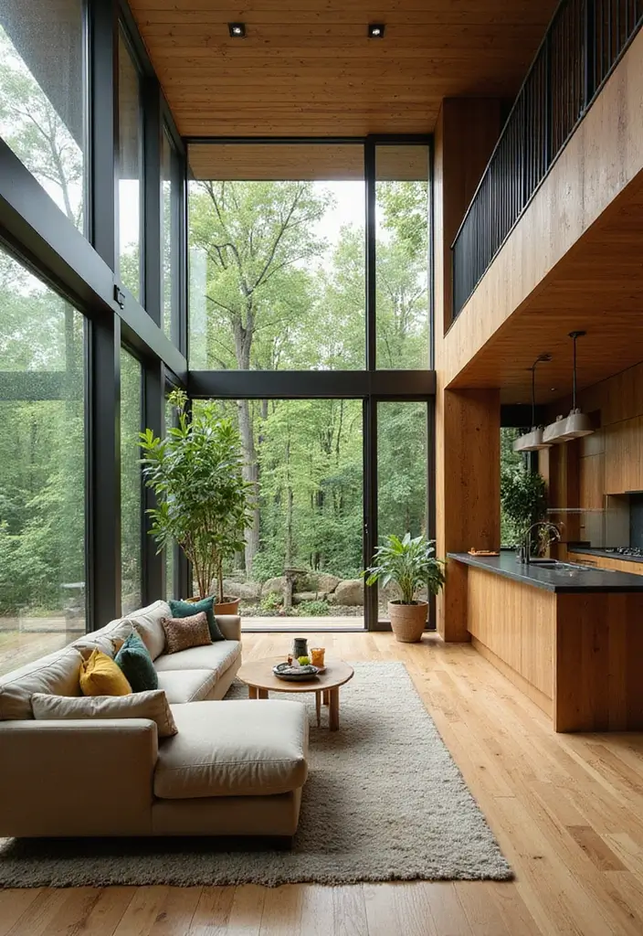 30 Home Decor Ideas Living Room and Kitchen That Blend Beautifully - 13. Biophilic Design