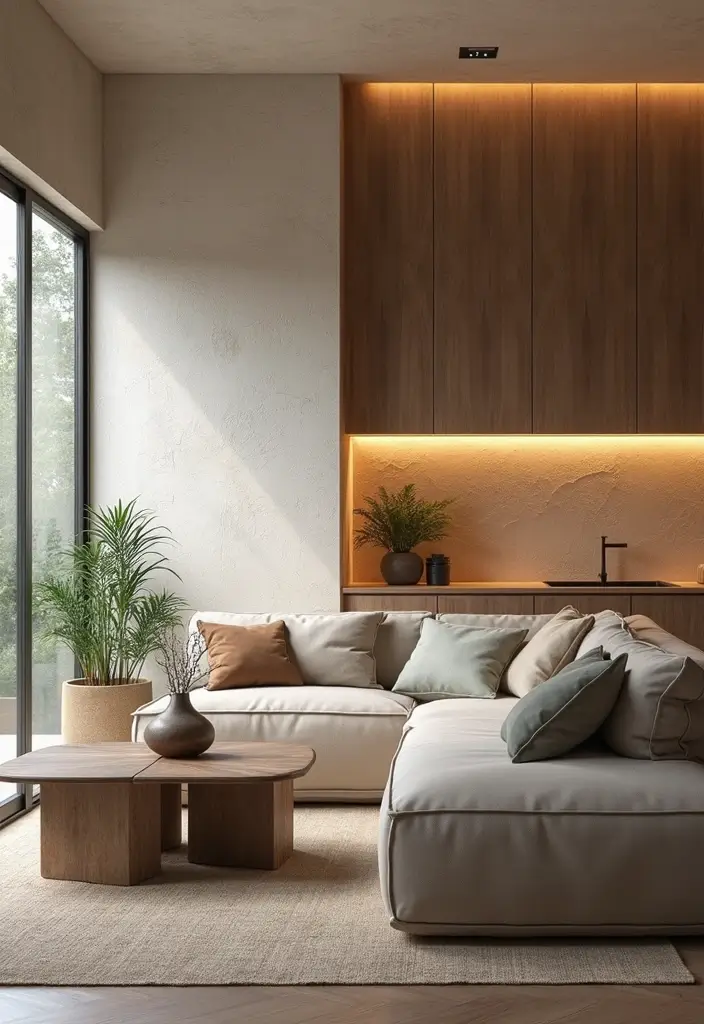 30 Home Decor Ideas Living Room and Kitchen That Blend Beautifully - 18. Textured Wall Finishes