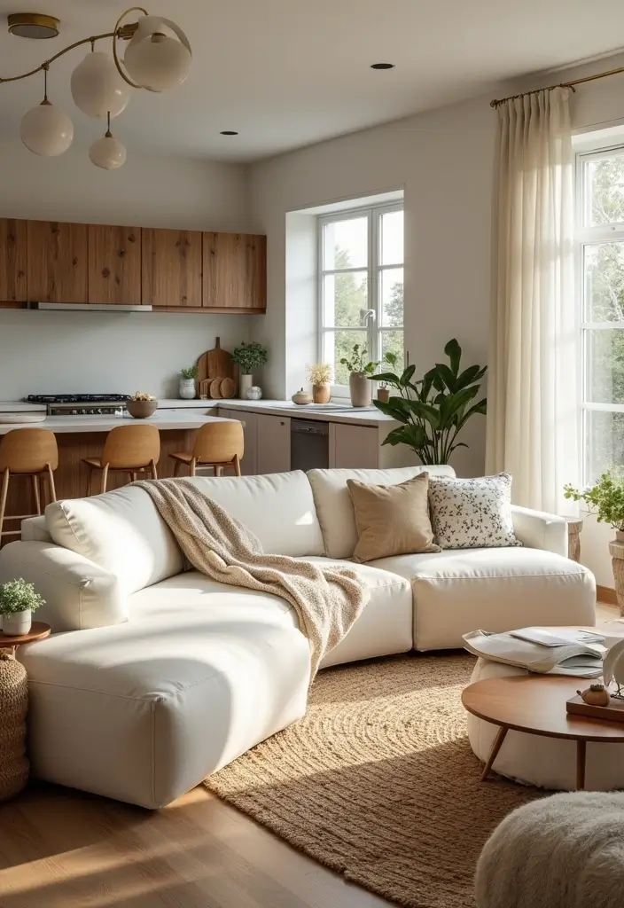 30 Home Decor Ideas Living Room and Kitchen That Blend Beautifully - 30. Seasonal Decor Rotation